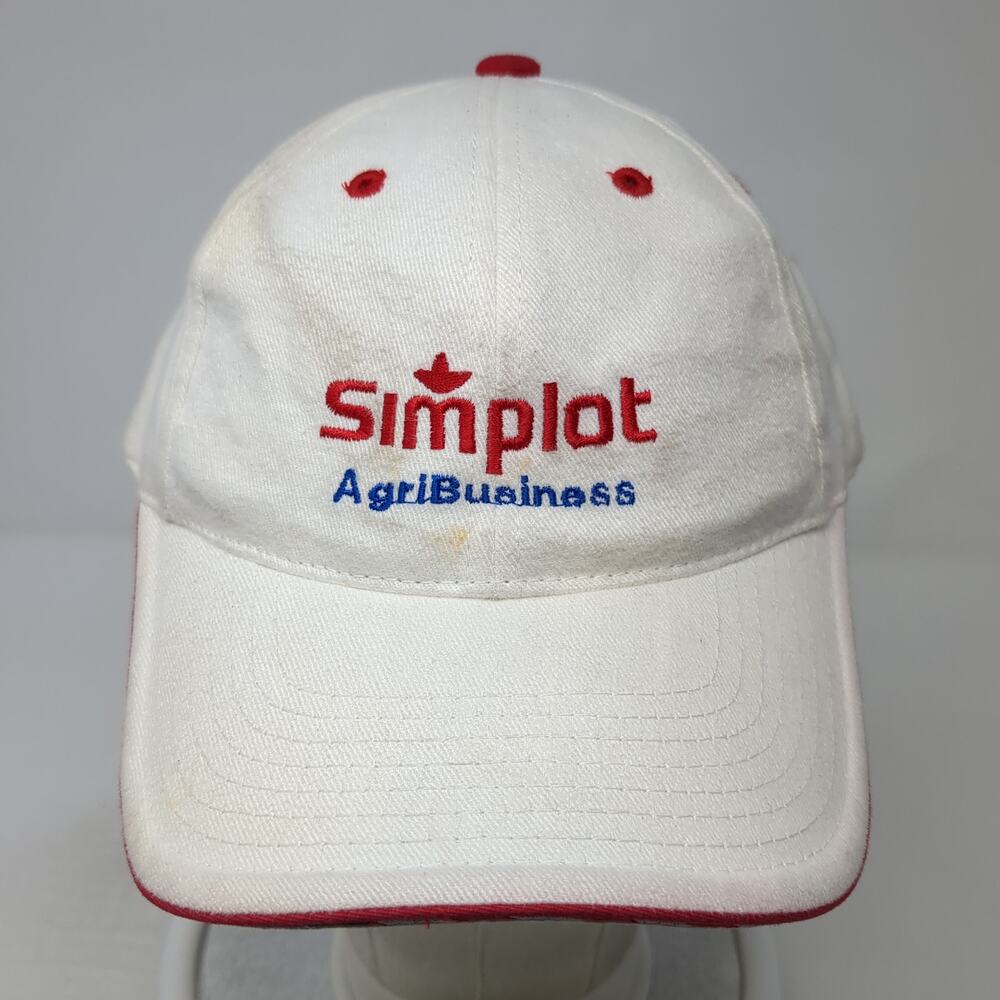 Simplot Agribusiness Strapback Hat White One Size… - image 2